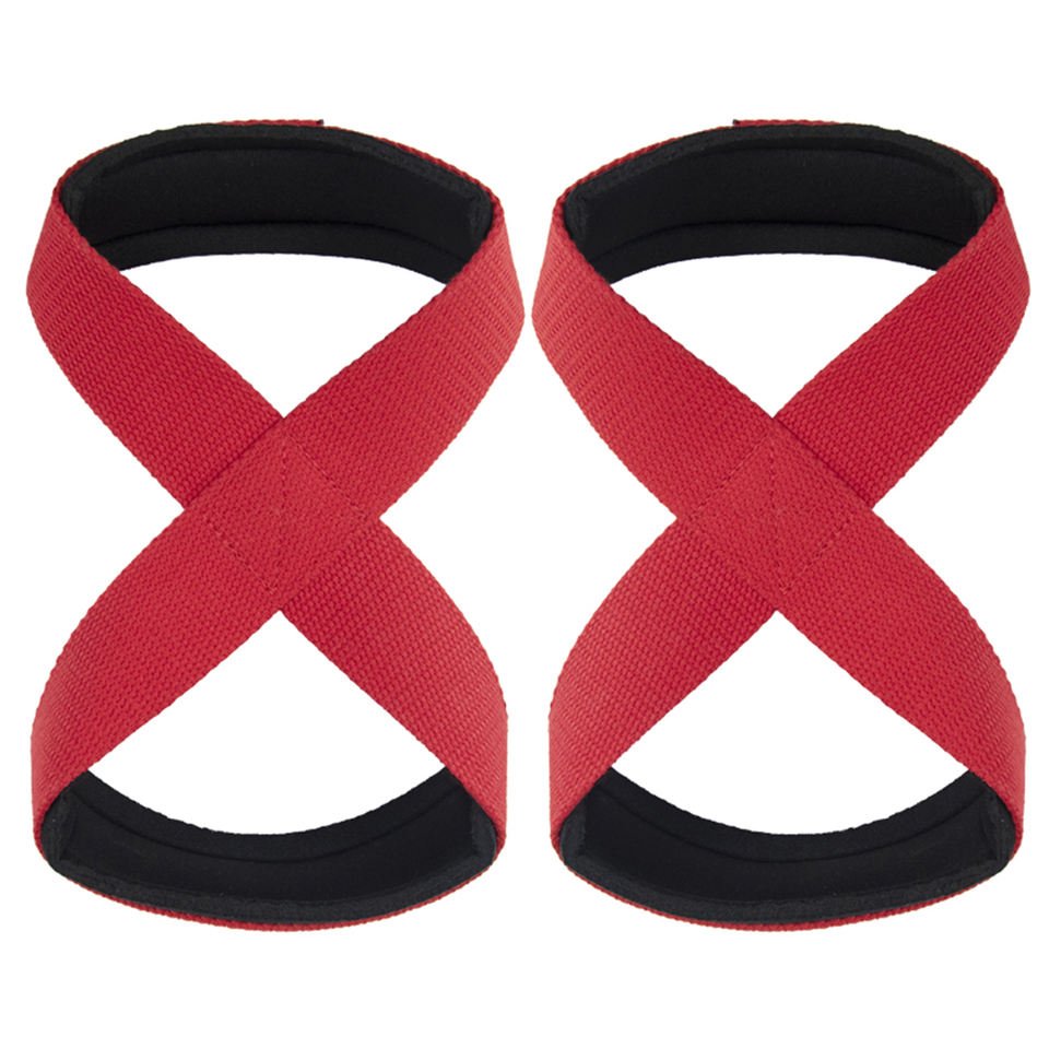 Figure 8 Lifting Straps Reinforced Gym Hand Grips for Heavy Lifting Deadlift Fitness Strength Workout Support