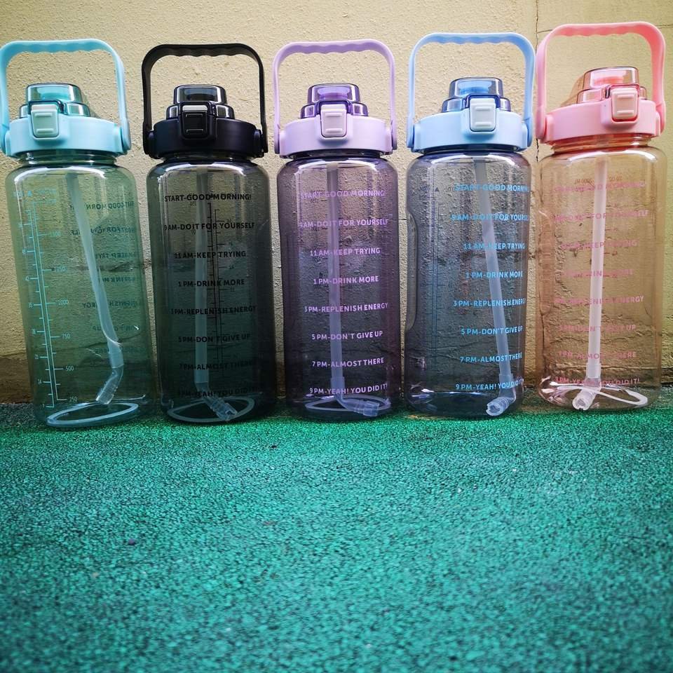 2L Leak Proof BPA Free Large Capacity Custom Hockey Motivational Water Bottle With Handle - photo 4