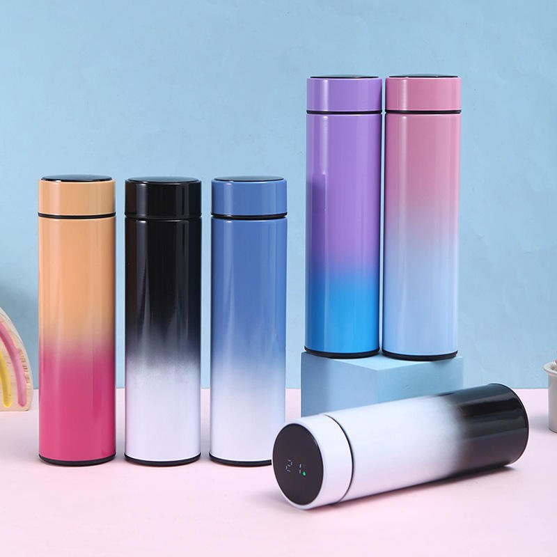 Smart Drinkware Double Wall Insulated Stainless Steel Thermal Gradient Sports Water Bottles With Temperature Display - photo 4