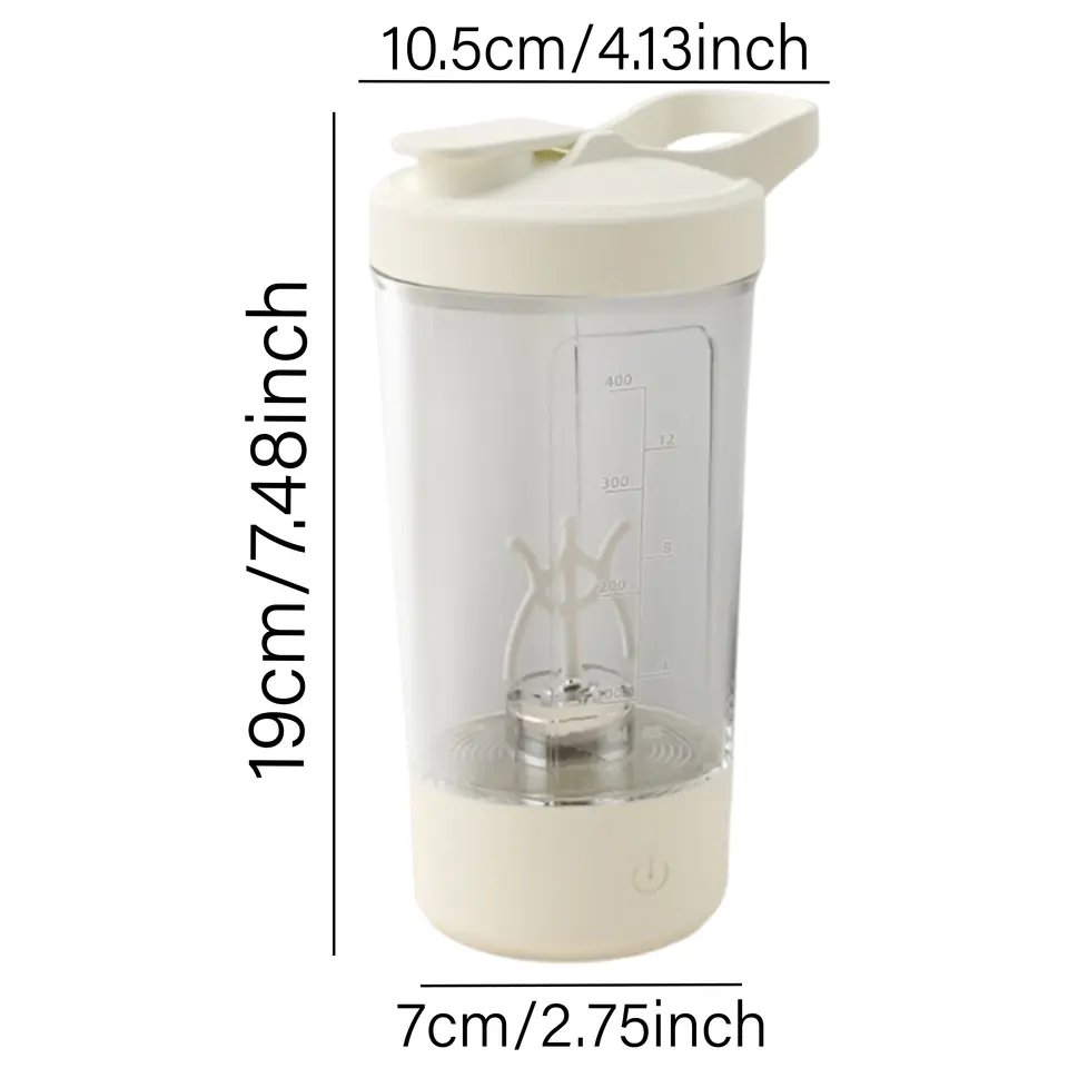 450ml USB Rechargeable Self Mixing Shaker Cup Electric Automatic Plastic Protein Shaker Bottle Mixer - photo 5