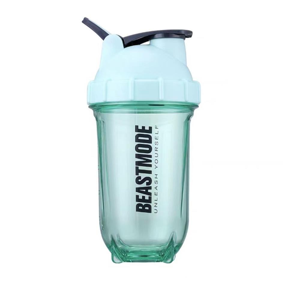 Custom Logo DIshwasher Safe Crystal Shaker Bottle Gym Fitness Wholesale 500ml Plastic Water Shaker Fitness Bottle - photo 3