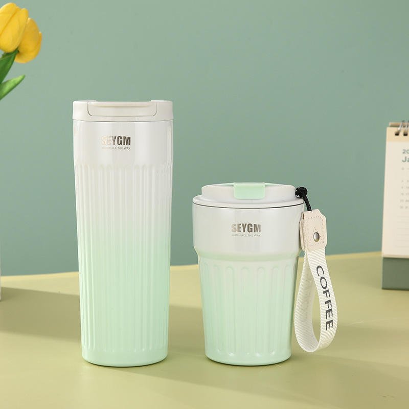 Cute 400ml Gradient Color Summer Last Blast Classic Insulated Stainless Steel Car Tumbler for Girls - photo 3