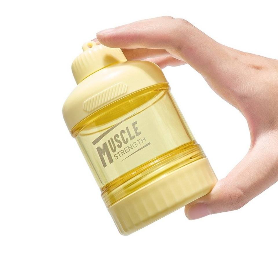 Premium Gym Fitness Sports Portable Plastic 3 Layer 180 Gram Protein Powder Travel Container - photo 4