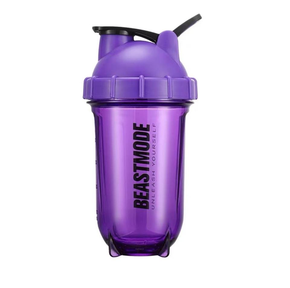 Custom Logo DIshwasher Safe Crystal Shaker Bottle Gym Fitness Wholesale 500ml Plastic Water Shaker Fitness Bottle