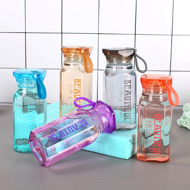 Portable Leak-proof Glass Water Bottle with Silicone - photo 3