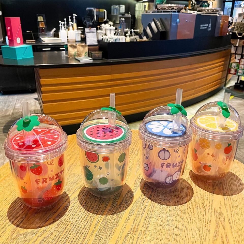 400ml 14oz Double Wall Kids Tumbler with Lid and Straw