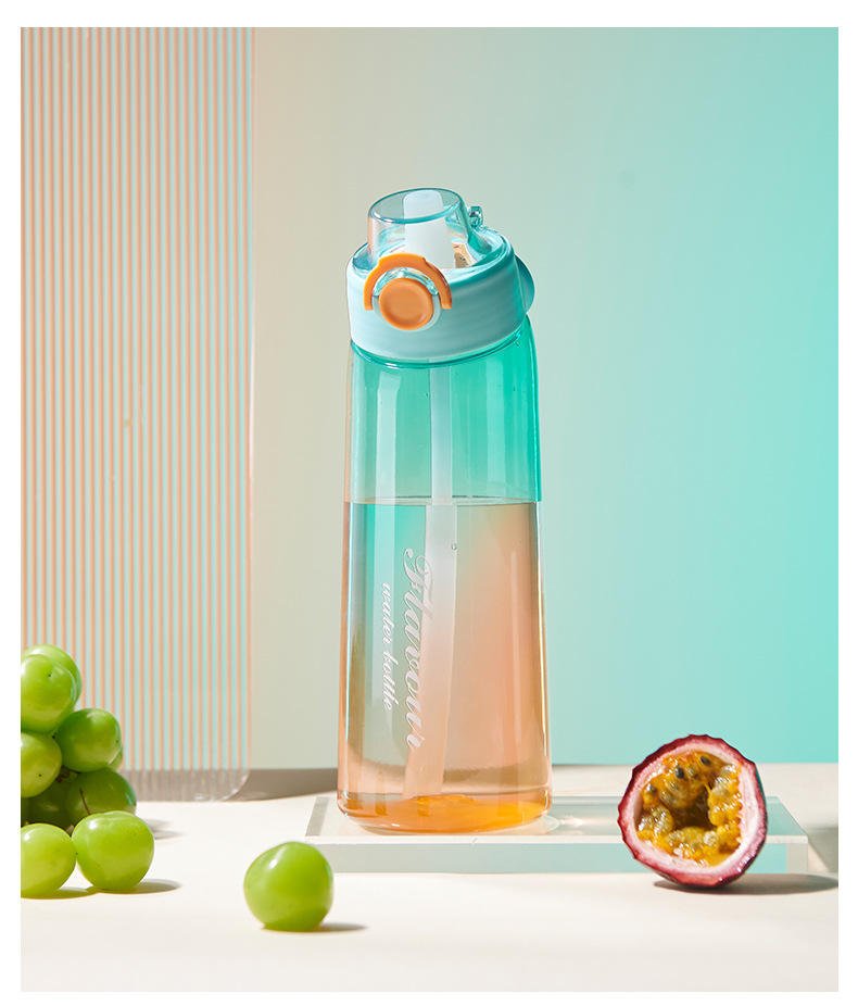 Custom 900ml Gradient Colors Plastic Tritan Air Flavored Water Bottle With Flavor Pod - photo 2