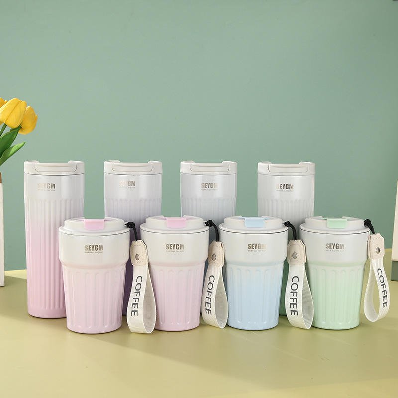 Cute 400ml Gradient Color Summer Last Blast Classic Insulated Stainless Steel Car Tumbler for Girls - photo 2