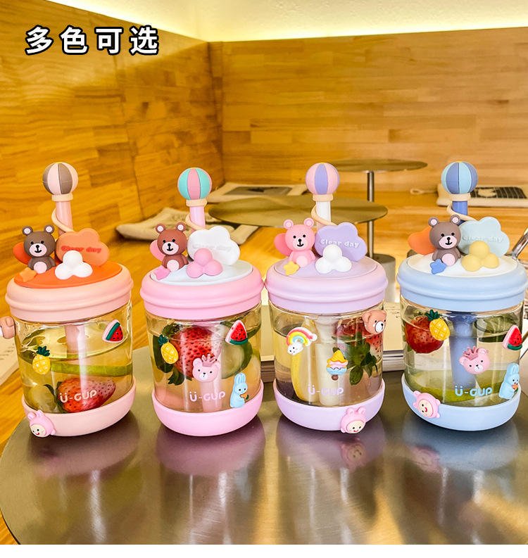 BPA Free Wholesale Portable Acrylic 470ml Plastic Boba Straw Kids Tumbler Cups With Lids and Straws - photo 3