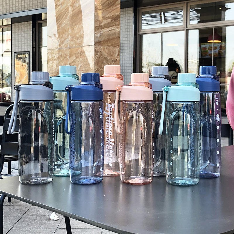 Large Capacity 680ml Kids Student Outdoor Sports Gym Portable Aquaflask Clear Plastic Water Bottle - photo 2