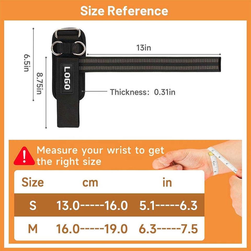 Gym Wrist Straps With D Ring Reinforced Weight Lifting Hand Straps for Strength Training Workout Grip Aid - photo 5