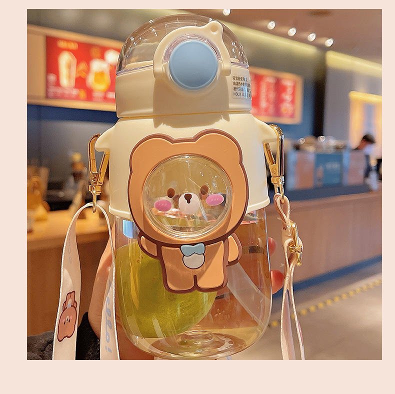 700ml Portable Children Drinking Plastic Straw Cup School Sports Water Bottle - photo 4