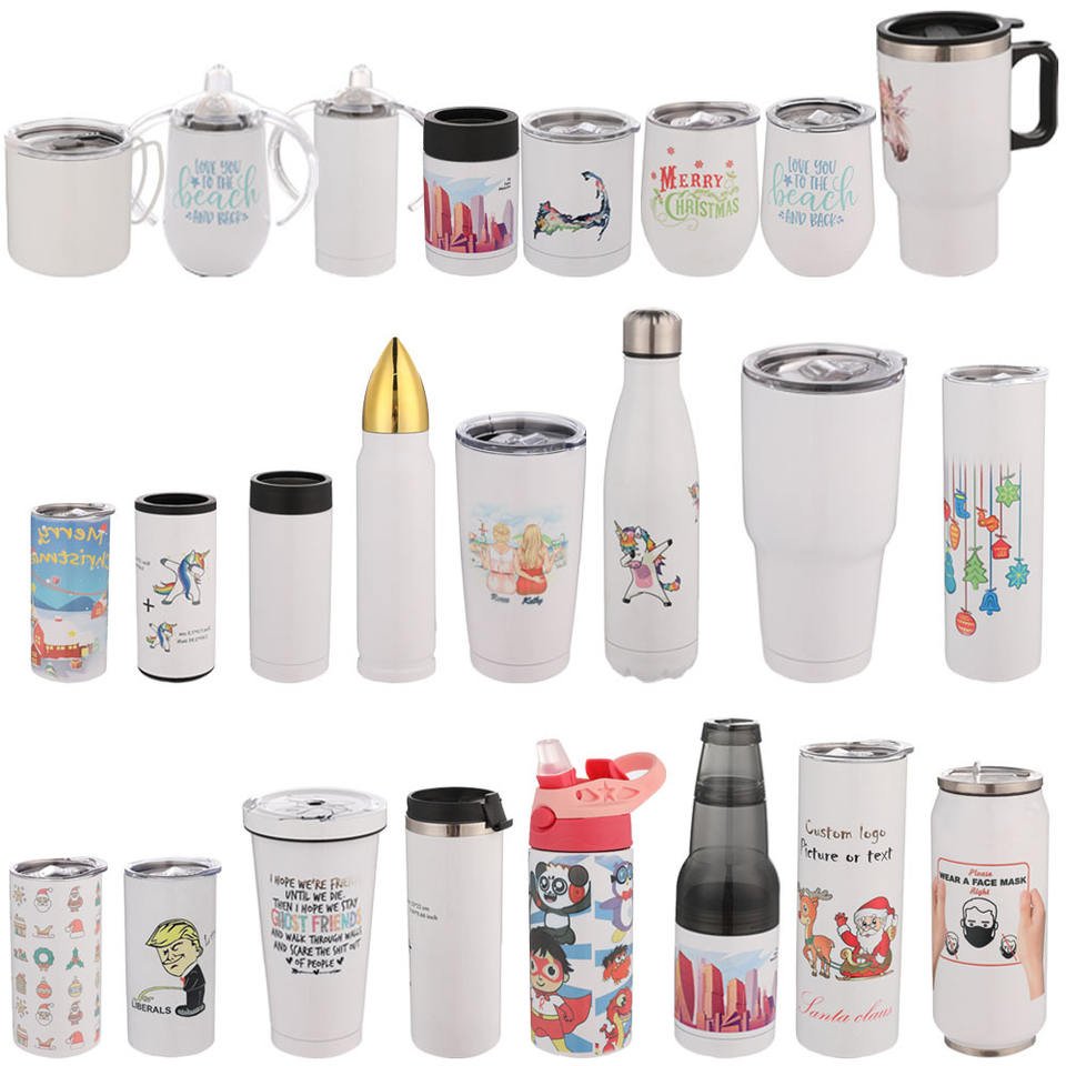 10oz 12oz 15oz 17oz 20oz 30oz Sublimation Blank Skinny Straight Sippy Cup With Handle Travel Car Cola Shape Tumbler Mug - photo 2