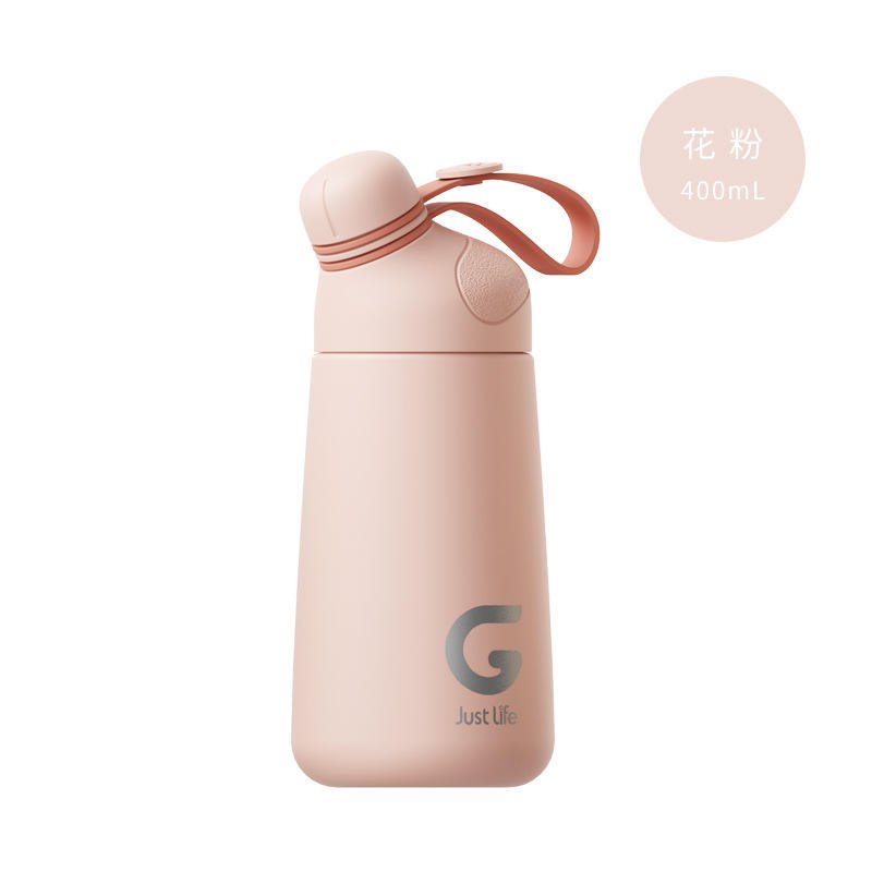 400ml 14oz Creative Girls Ladies Stainless Steel Insulated Frosted BOBO Mouth Outdoor Sports Hot Water Bottles - photo 2