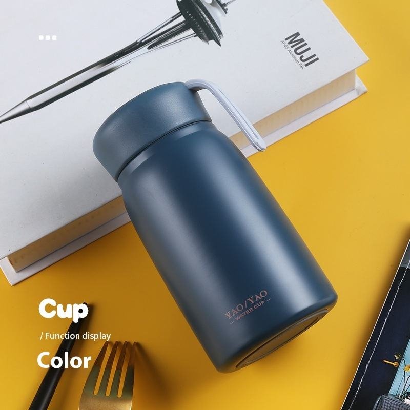 Korean-Style Portable Stainless Steel Thermos Cup 350ml Big Belly Hand Gift Matching Cup for Men Women Vacuum for Drink & Food - photo 3