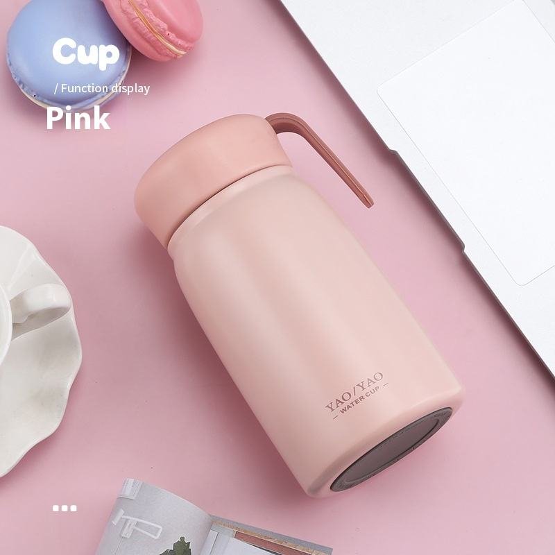 Korean-Style Portable Stainless Steel Thermos Cup 350ml Big Belly Hand Gift Matching Cup for Men Women Vacuum for Drink & Food - photo 2