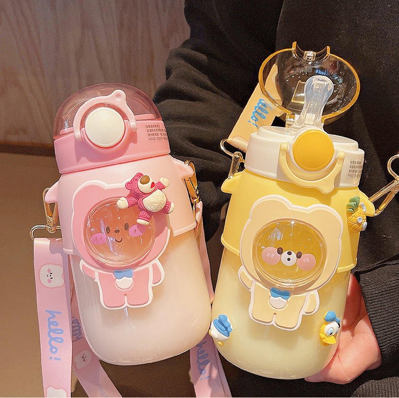 700ml Portable Children Drinking Plastic Straw Cup School Sports Water Bottle - photo 5